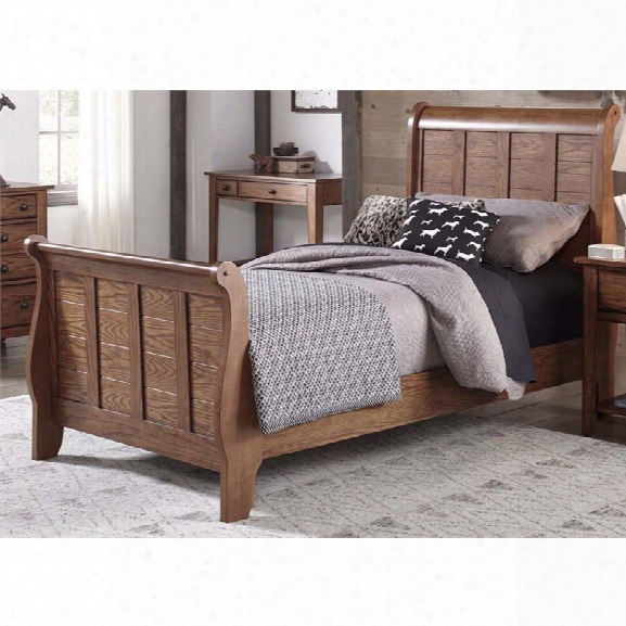 Liberty Furniture Grandpa's Cabin Full Sleigh Bed In Aged Oak