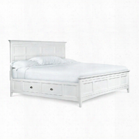 Magnussen Kentwood Panel Bed With Storage In White