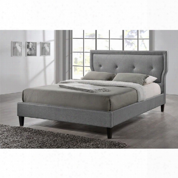 Marquesa King Upholstered Platform Bed In Gray