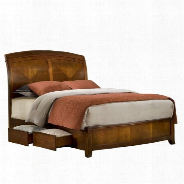 Modus Brighton Wood Storage Bed In Cinnamon-queen