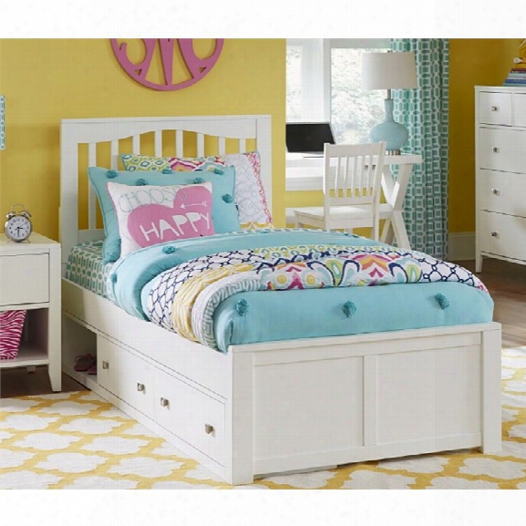 Ne Kids Pulse Full Storage Slat Bed In White