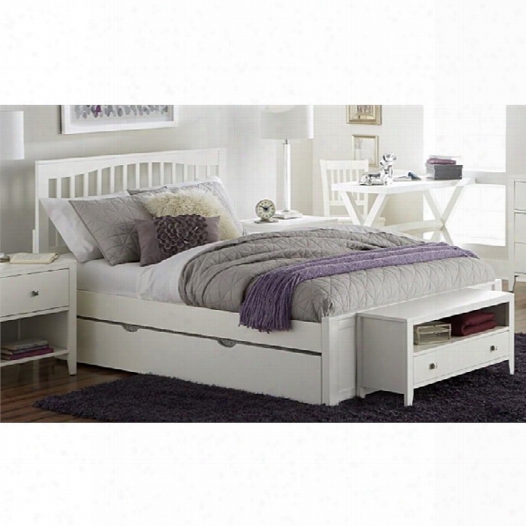 Ne Kids Pulse King Slat Bed With Trundle In White