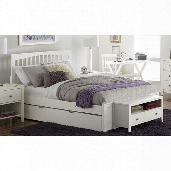 Ne Kids Pulse Queen Slat Bed With Trundle In White