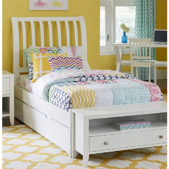 Ne Kids Pulse Twin Sleigh Bed With Trundle In White