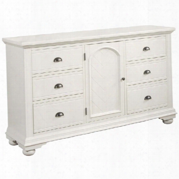 Picket House Furnishings Addison 6 Drawer Door Dresser In White