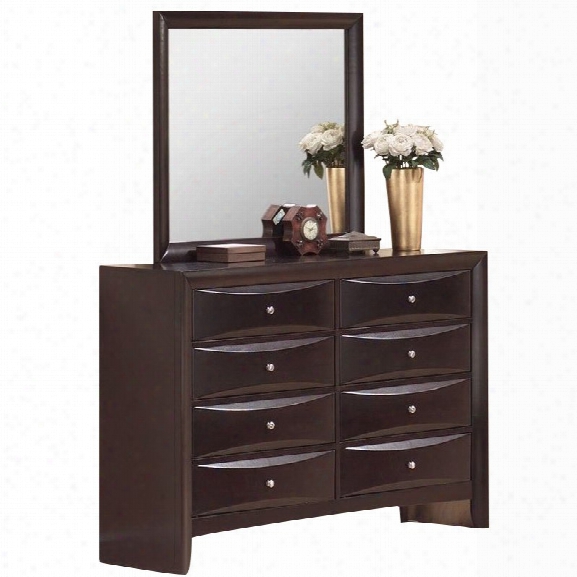 Picket House Furnishings Emily Dresser And Mirror In Merlot