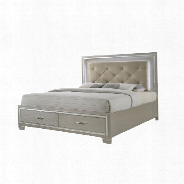 Picket House Furnishings Glamour King Storage Bed In Champagne