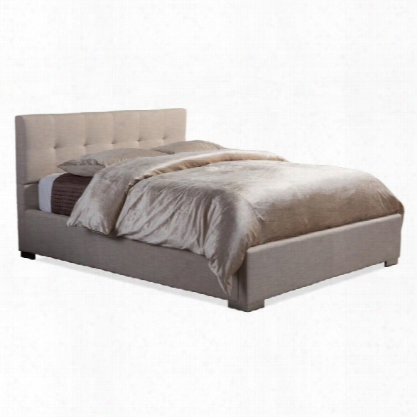 Regata Upholstered King Platform Bed In Beige