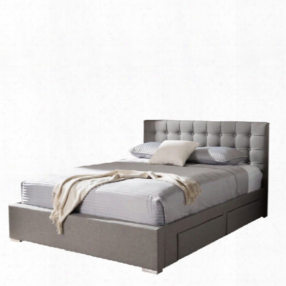 Rene King Storage Platform Bed In Gray