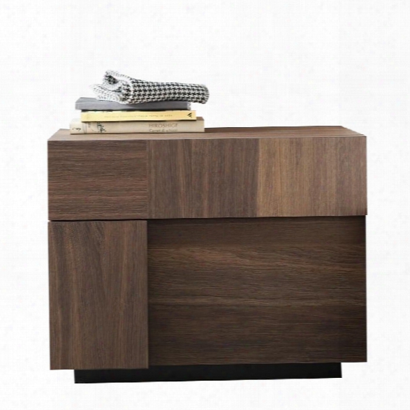 Rossetto Air Left 1 Drawer Night Stand In Warm Oak