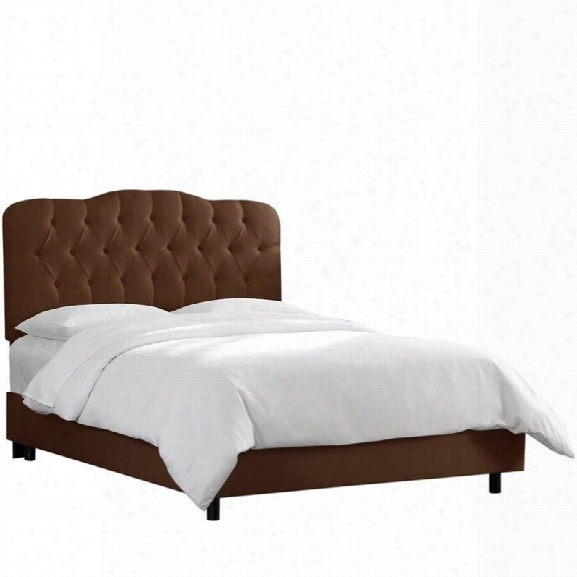 Skyline Tufted Bed In Chocolate-twin