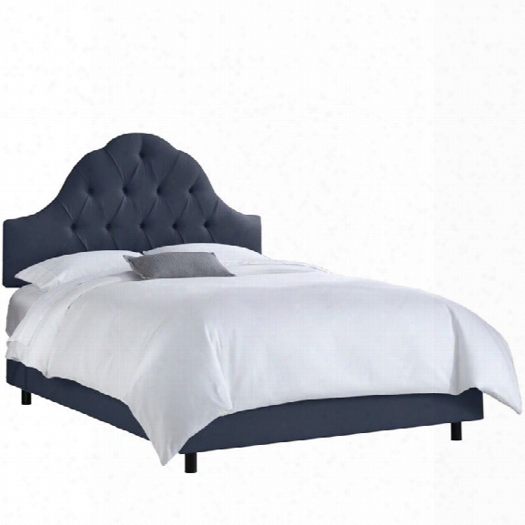 Skyline Upholstered Arched Tufted California King Bed In Navy