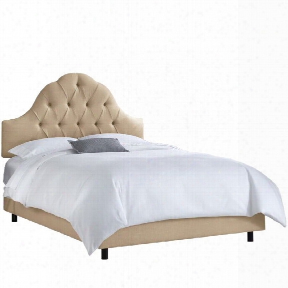 Skyline Upholstered Arched Tufted California King Bed In Sandstone