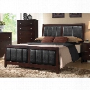 Coaster Carlton King Upholstered Panel Bed in Cappuccino