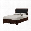 Coaster Jaxson California King Upholstered Bed with Drawers