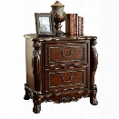 Furniture of America Coppedge 2 Drawer Nightstand in Cherry