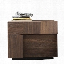 Rossetto Air Left 1 Drawer Night Stand in Warm Oak