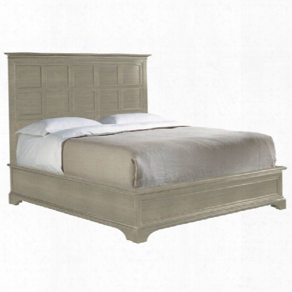 Transitional-panel Bed-california King In Estonian Grey