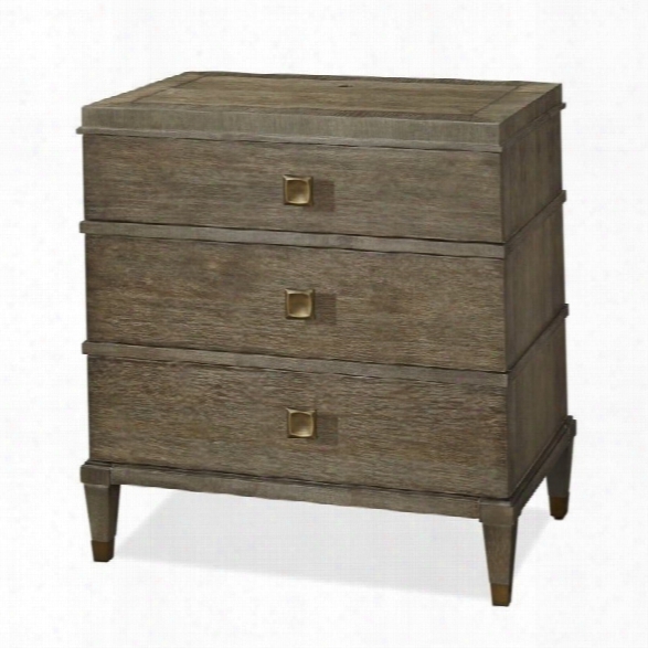 Universal Furniture Playlist 3 Drawer Nightstand In Brown Eyed Girl