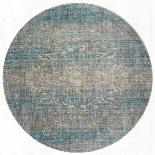 Loloi Anastasia 9'6 Round Rug Iin Blue And Mist