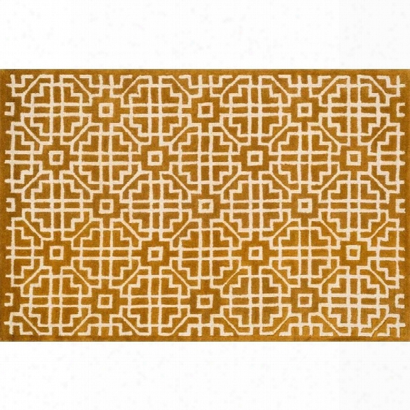 Loloi Brighton 7'10 X 11' Hand Hooked Wool Rug In Gold