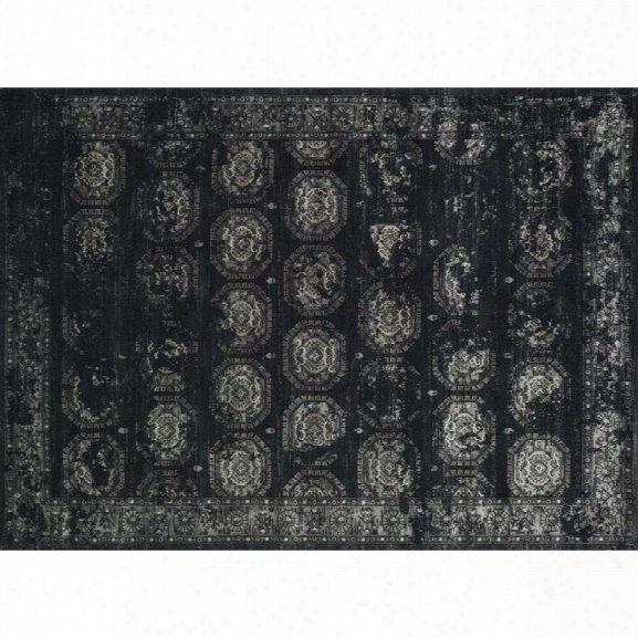 Loloi Journey 12' X 15' Power Loomed Wool Rug In Black And Charcoal