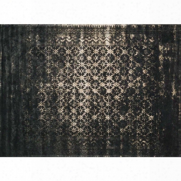 Loloi Journey 12' X 15' Power Loomed Wool Rug In Black And Tan
