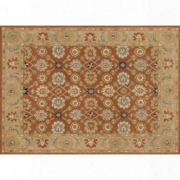 Loloi Laurent 7'9 X 9'9 Hand Knotted Wool Rug In Redwood And Moss