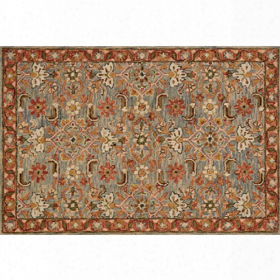 Loloi Victoria 9'3 X 13' Hand Hooked Wool Rug In Slate And Terracotta