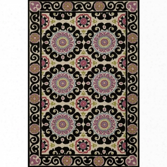 Momeni Suzani Hook 8' X 10' Rug In Black