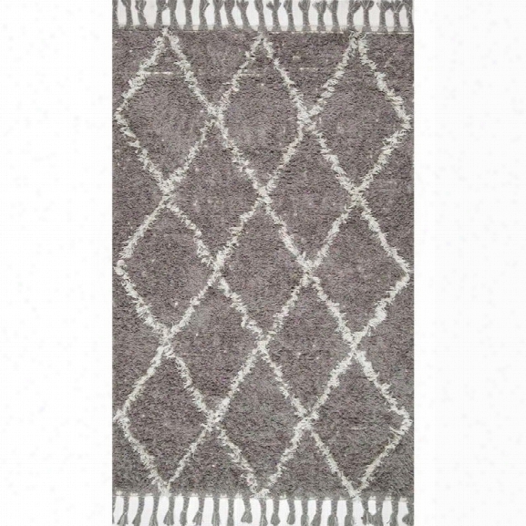 Nuloom 12' X 15' Hand Knotted Fez Shag Rug In Gray