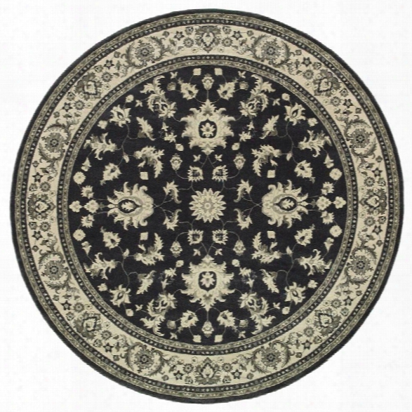 Oriental Weavers Richmond 7'10 Round Machine Woven Rug In Charcoal