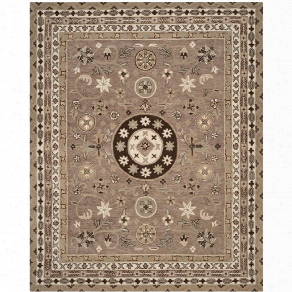 Safavieh Bella 8' X 10' Hand Tufted Wool Rug In Taupe And Light Gray