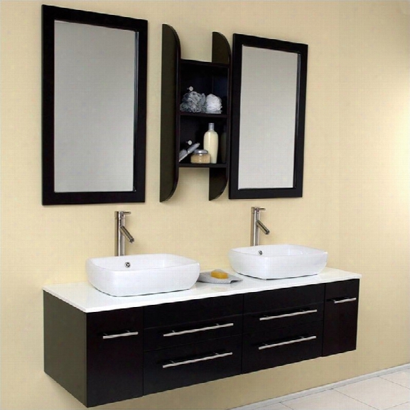 Fresca Stella Bellezza Bathroom Vanity In Espresso-tolerus In Chrome