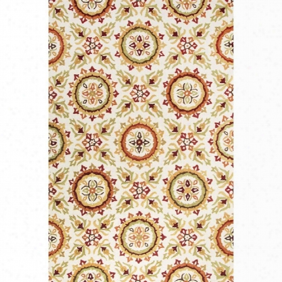 Jaipur Rugs Blossom 7'6 X 9'6 Hand Tufted Rug In Ivory And Orange