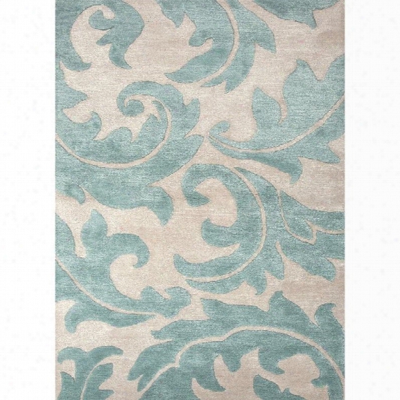 Jaipur Rugs Blue 9' X 12' Hand Tufted Wool Rug In Ivory And Blue