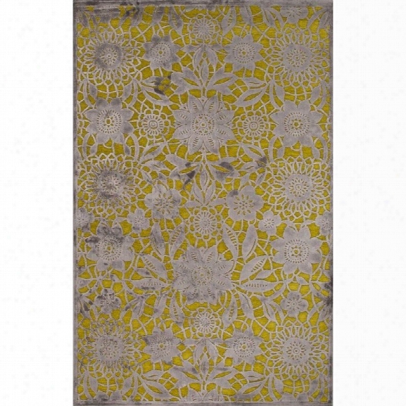 Jaipur Rugs Fables 9' X 12' Rayon And Chenille Rug In Green And Gray