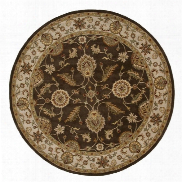 Jaipur Rugs Mythos 8' X 8' Round Hand Tufted Wool Rug In Brown