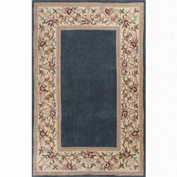 Kas Ruby 8' X 10'6 Hand-tufted Wool Runner Rug In Slate Blue