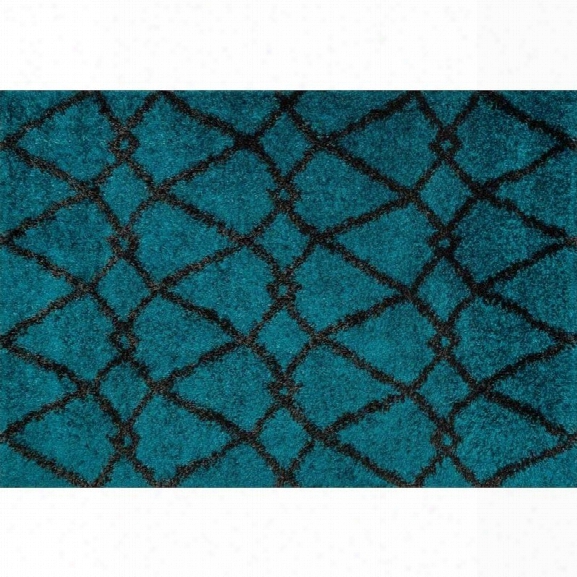 Loloi Cosma 7'7 X 10'5 Power Loomed Rug In Blue And Charcoal