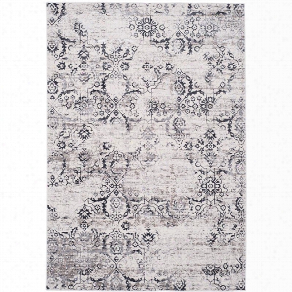 Safavieh Artifact 9' X 12' Power Loomed Rug In Charcoal And Cream