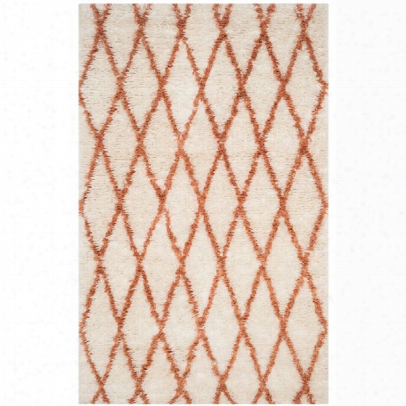 Safavieh Kenya 9' X 12' Hand Knotted Rug In Ivory And Terracotta