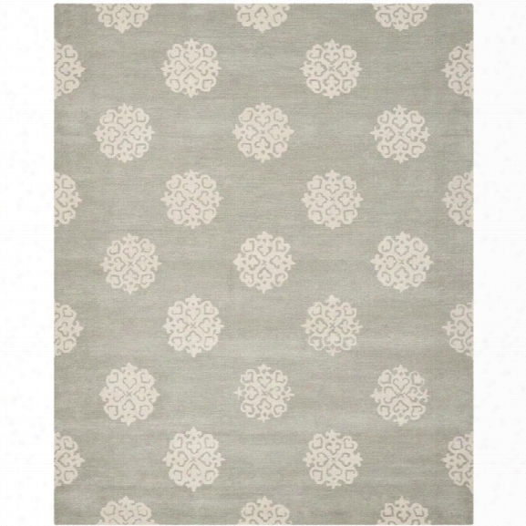 Safavieh Soho 9' X 12' Hand Tufted Wool Rug In Gray And Ivory