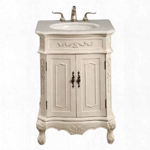 Elegant Lighting Danville 2 Door 24 Single Bathroom Vanity In White