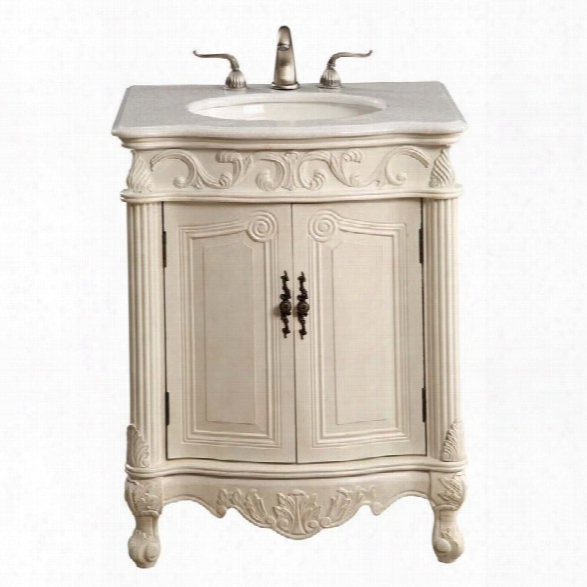 Elegant Lighting Danville 2 Door 27 Single Bathroom Vanity In White