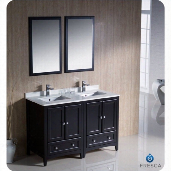 Fresca Oxford 48 Bathroom Vanity In Espresso-fiora In Chrome