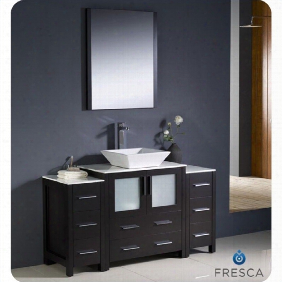 Fresca Torino 54 Bathroom Vanity In Espresso-tolerus In Chrome