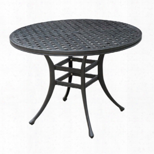 Furniture Of America Gamilt Patio Round Bistro Table In Black