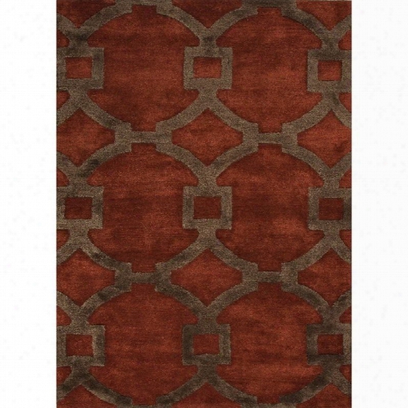 Jaipur Rugs City 8' X 11' Hand Tufted Wool Rug In Red And Brown