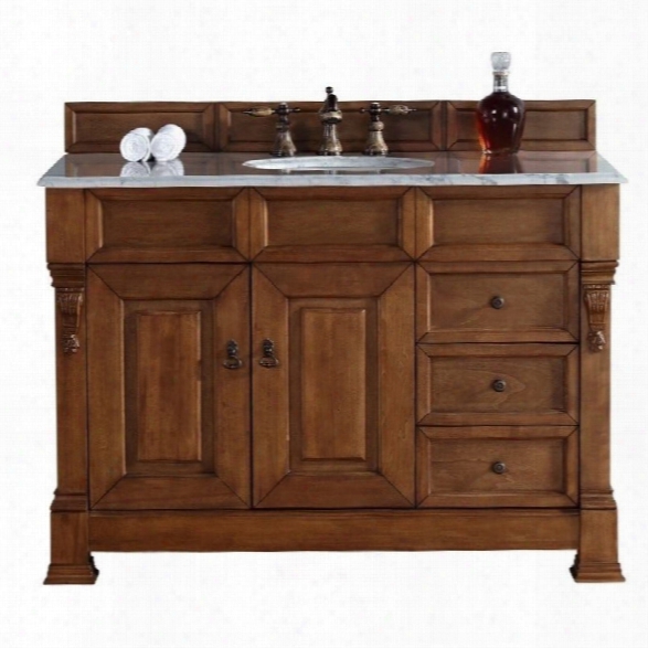 James Martin Brookfield 48 Single Bathroom Vanity In Oak-2cm Santa Cecilla